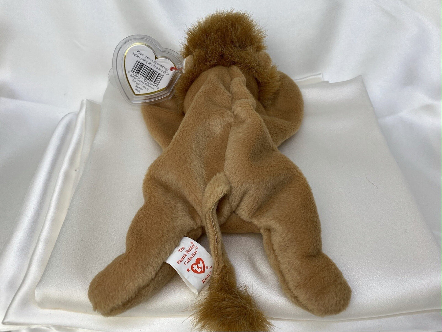 Rare Retired Ty Beanie Baby Roary The Lion 1996 P.V.C. Pellets W Numerous Errors