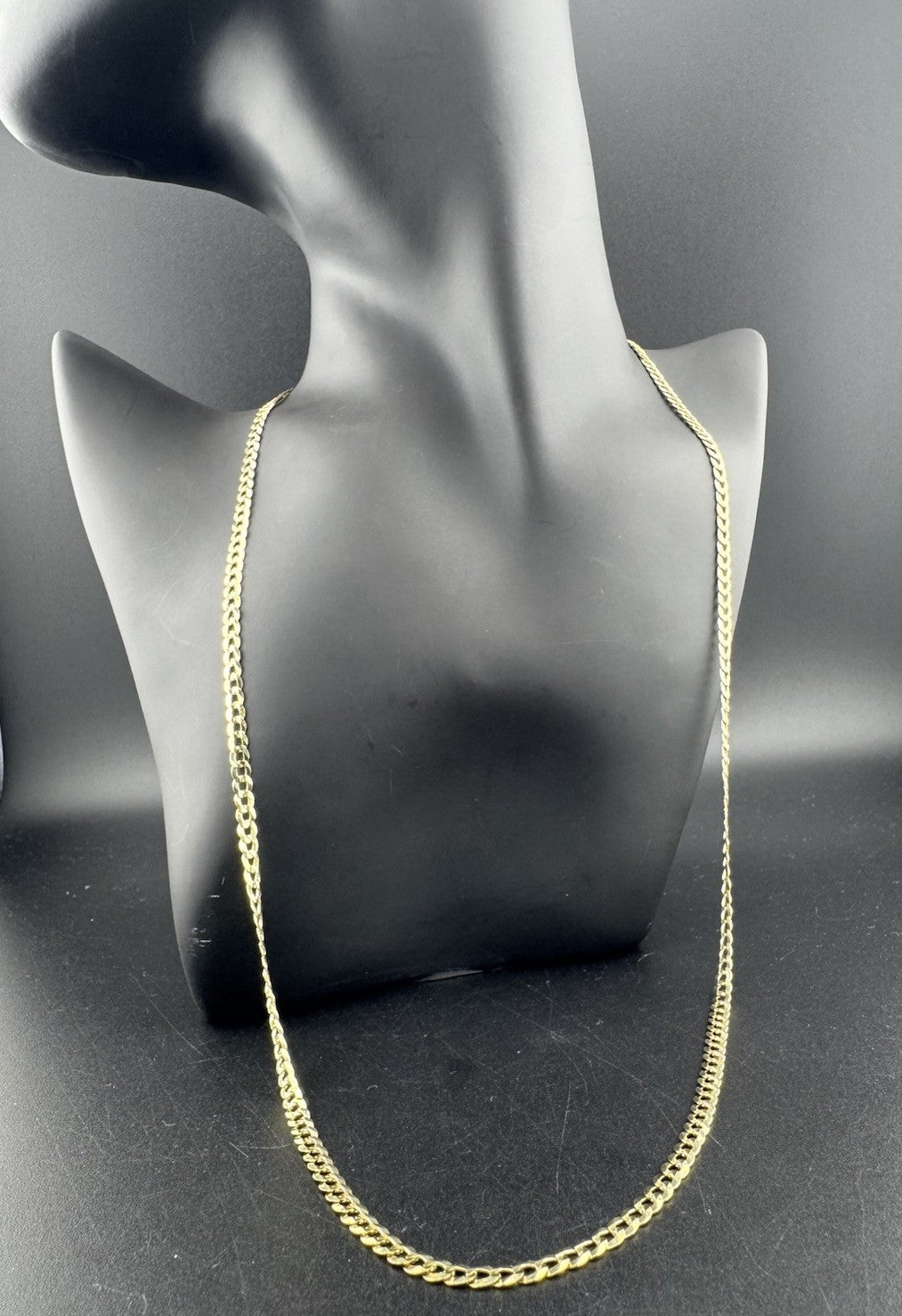 Cadena de eslabones cubanos de oro amarillo de 14 quilates, 60.96 cm, 3.61 mm, 9.3 gramos, clásica, elegante *