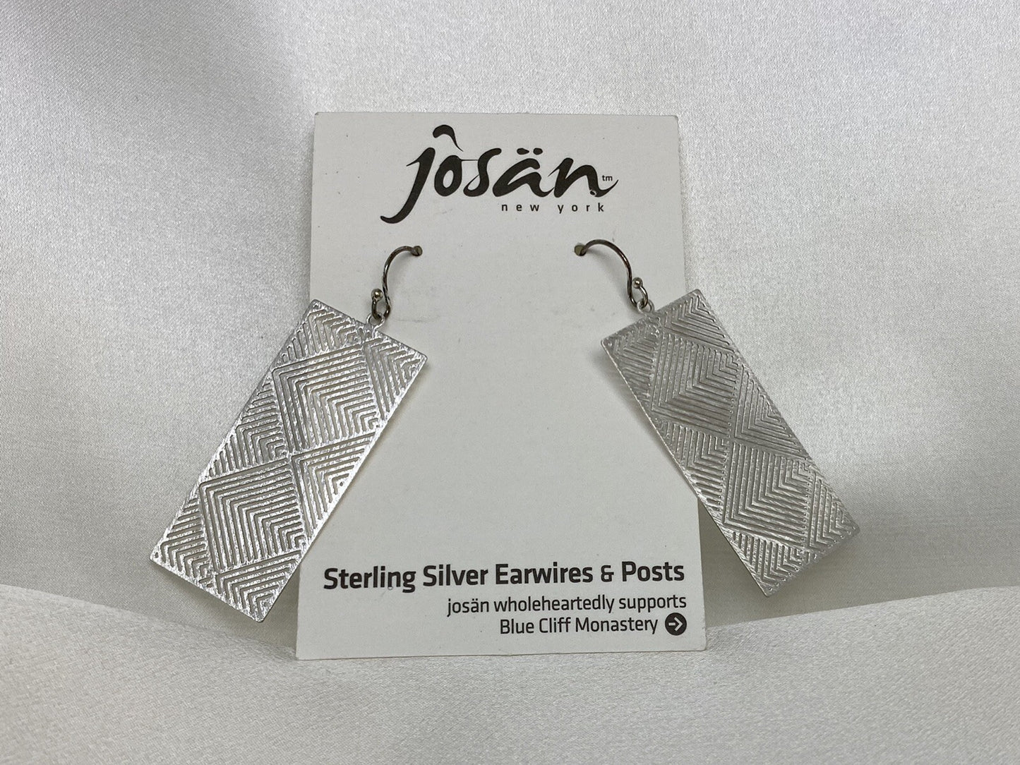 Josan New York Sterling Silver 925 Earwires & Posts Drop Dangle Earrings