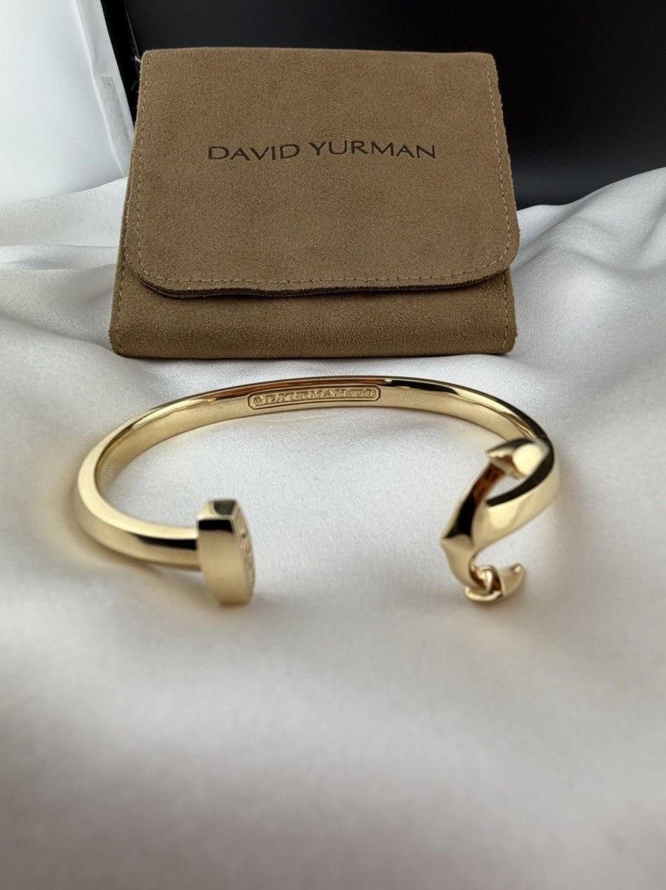 David Yurman 18K Yellow Gold 750 Maritime Anchor Cuff 32.5 Grams Medium