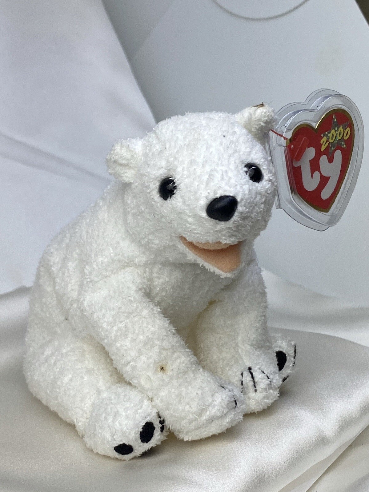Rare Retired Ty Beanie Baby Aurora The Bear 2000 Mint P.E. Pellets With Errors