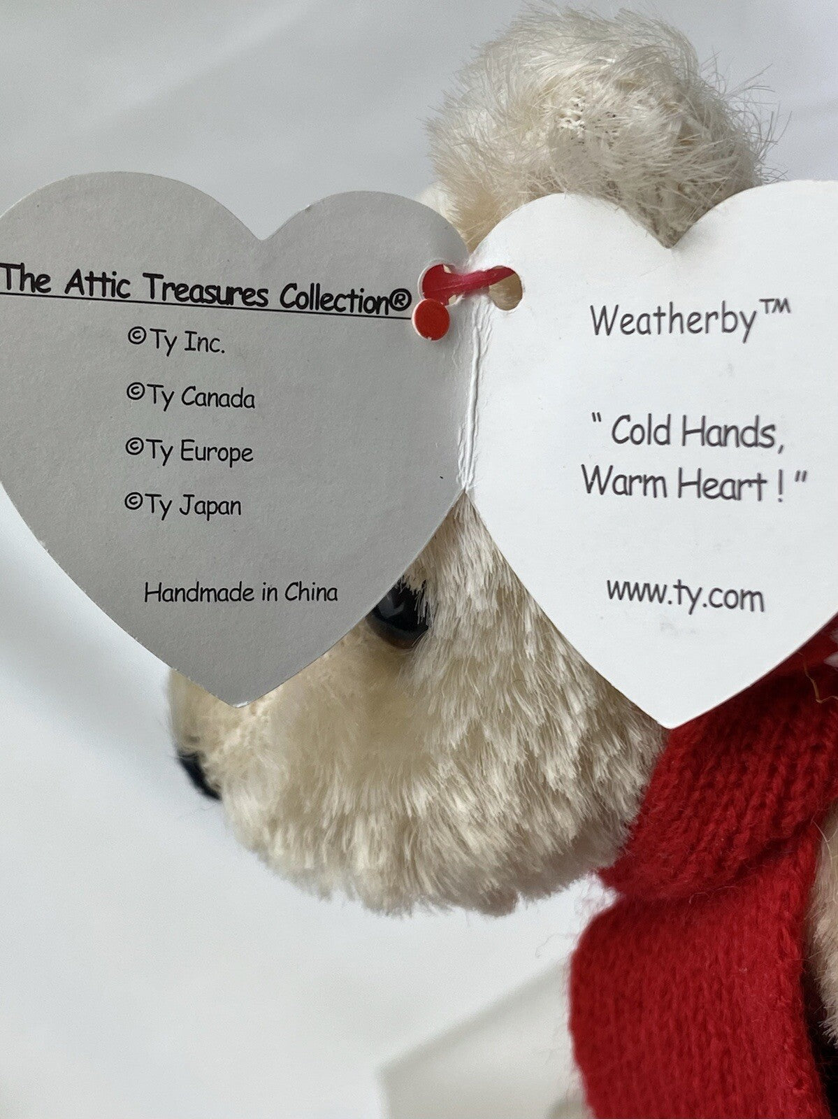 Rare Retired Ty Beanie Baby Weatherby Cold Hands Warm Heart 2000 Mint W Errors