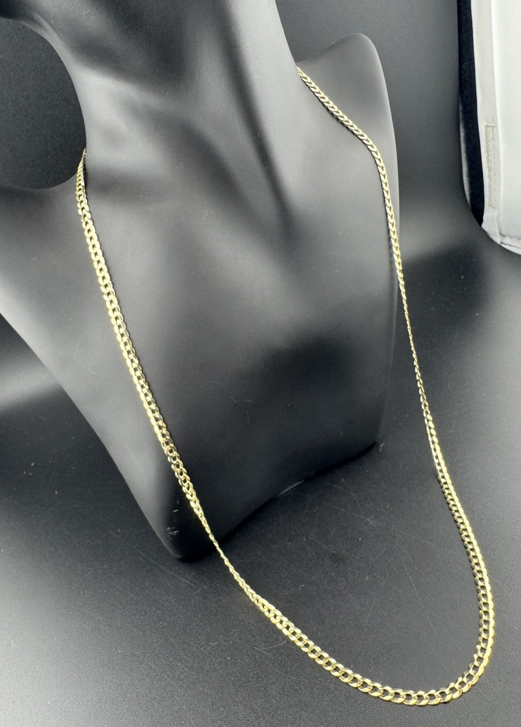 Cadena de eslabones cubanos de oro amarillo de 14 quilates, 60.96 cm, 3.61 mm, 9.3 gramos, clásica, elegante *
