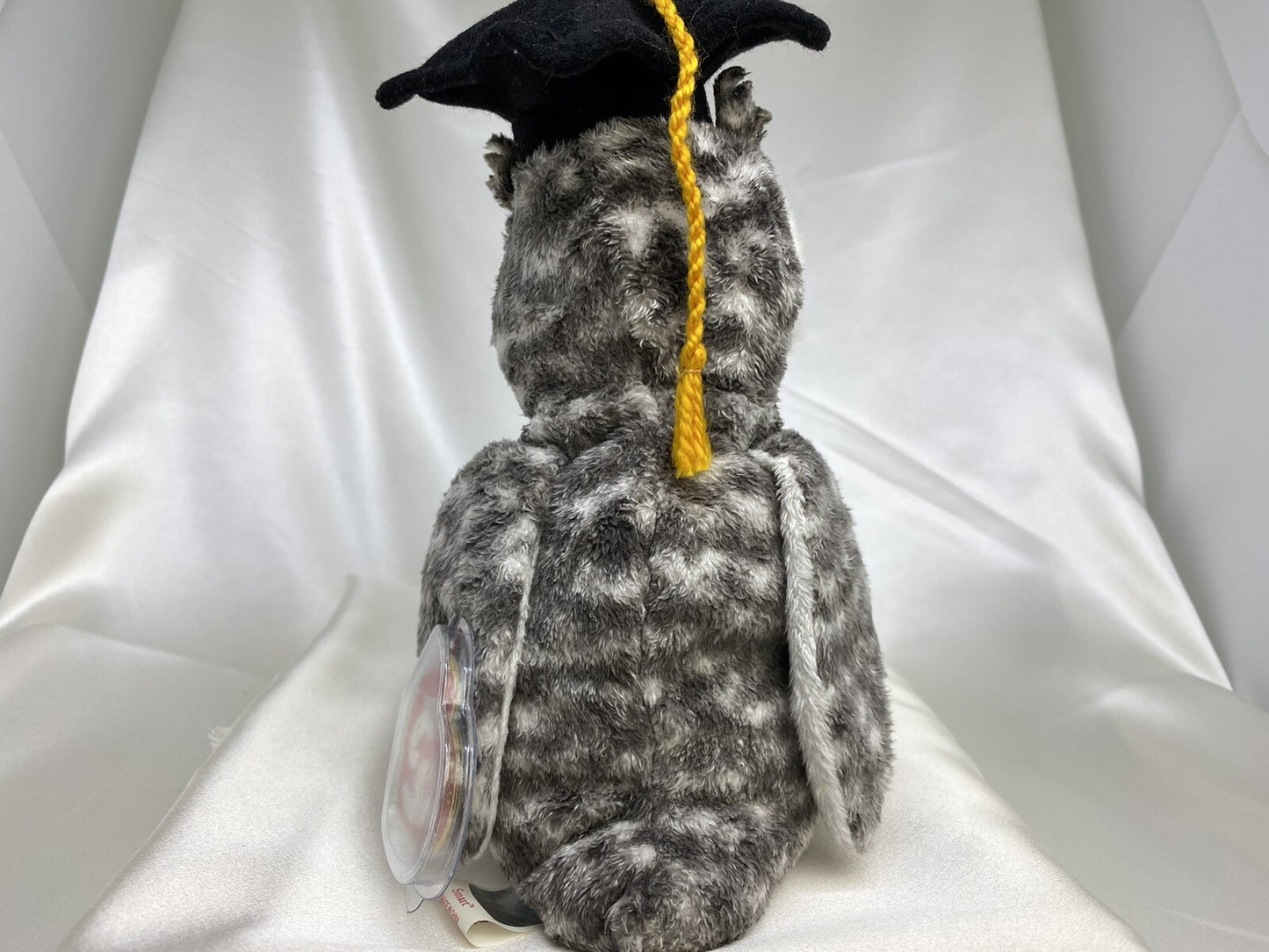 Ty Beanie Baby Smart Owl Class of 2001 Plush 2000 Hang Tag Protector with Errors