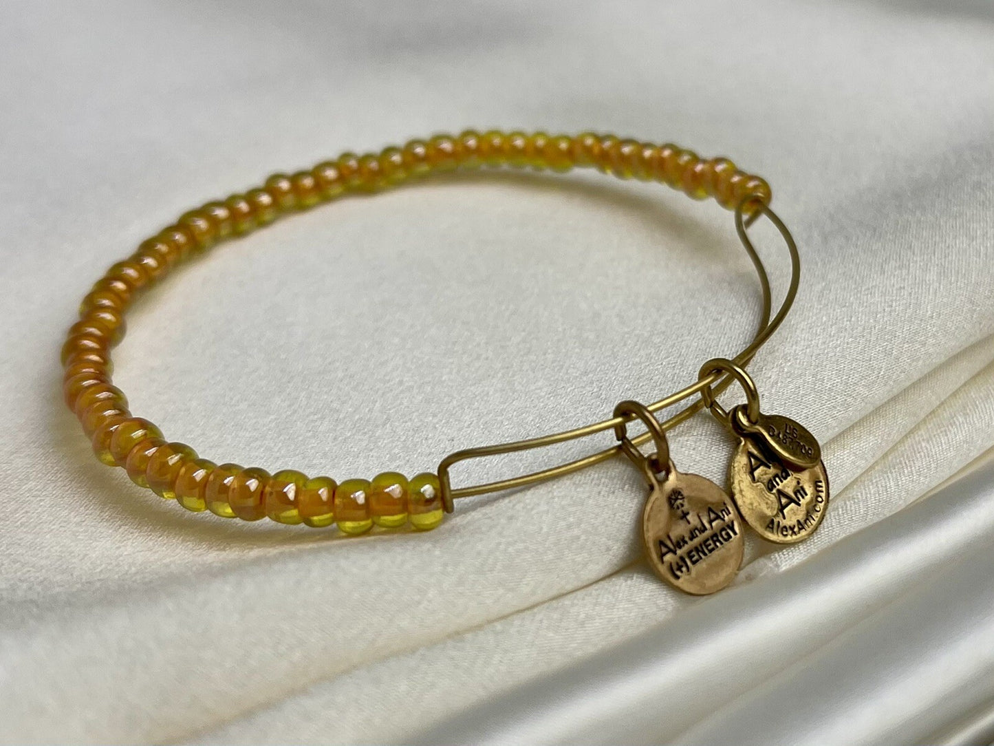 Alex and Ani Soleil Sunbeam Rafaelian Gold Expandable Wrap Bangle Bracelet