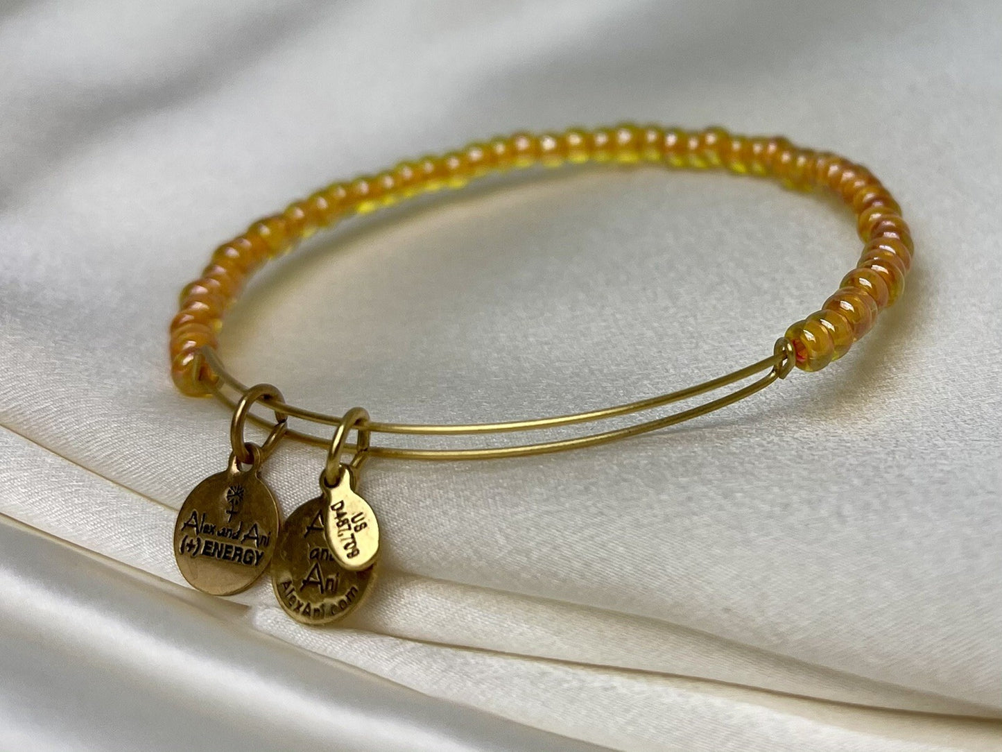 Alex and Ani Soleil Sunbeam Rafaelian Gold Expandable Wrap Bangle Bracelet