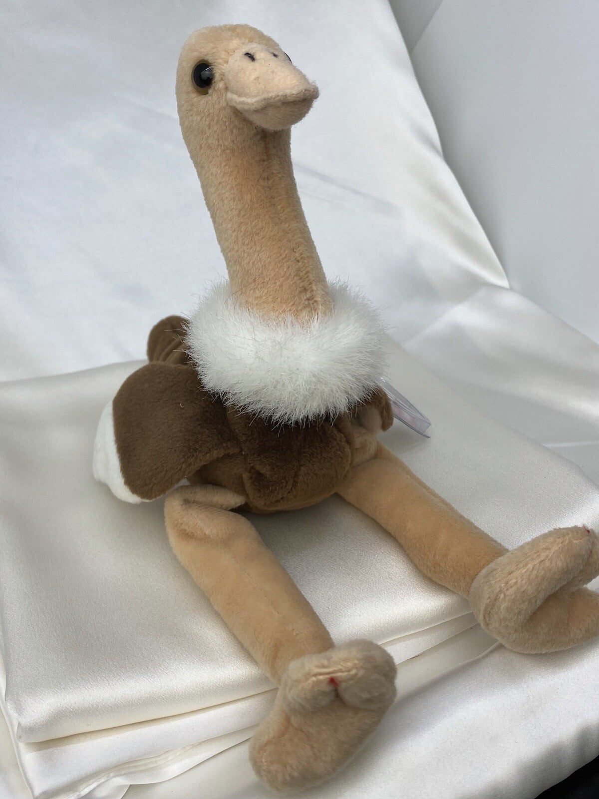 Rare Retired Ty Beanie Baby Stretch The Ostrich 1997 Mint P.E. Pellets W Errors