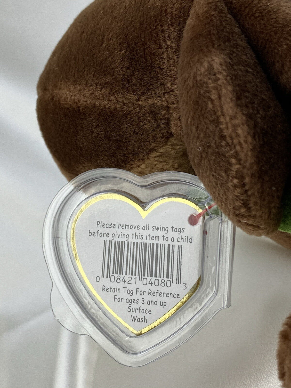 Nutria marina Ty Beanie Baby Seaweed, retirada, rara, 1995-1996, con bolitas y errores