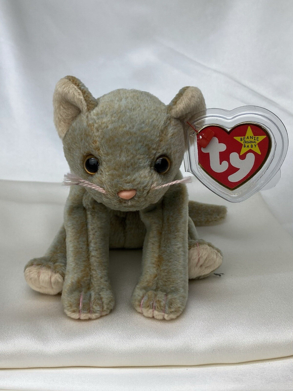 Rare Retired Ty Beanie Baby Scat the Cat 1998-1999 Mint P.E. Pellets With Errors