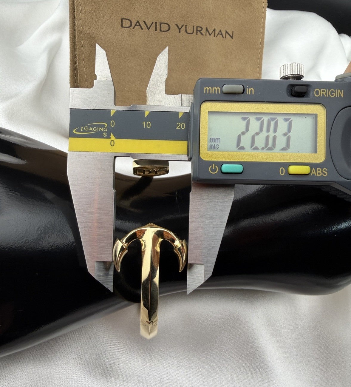 David Yurman 18K Yellow Gold 750 Maritime Anchor Cuff 32.5 Grams Medium