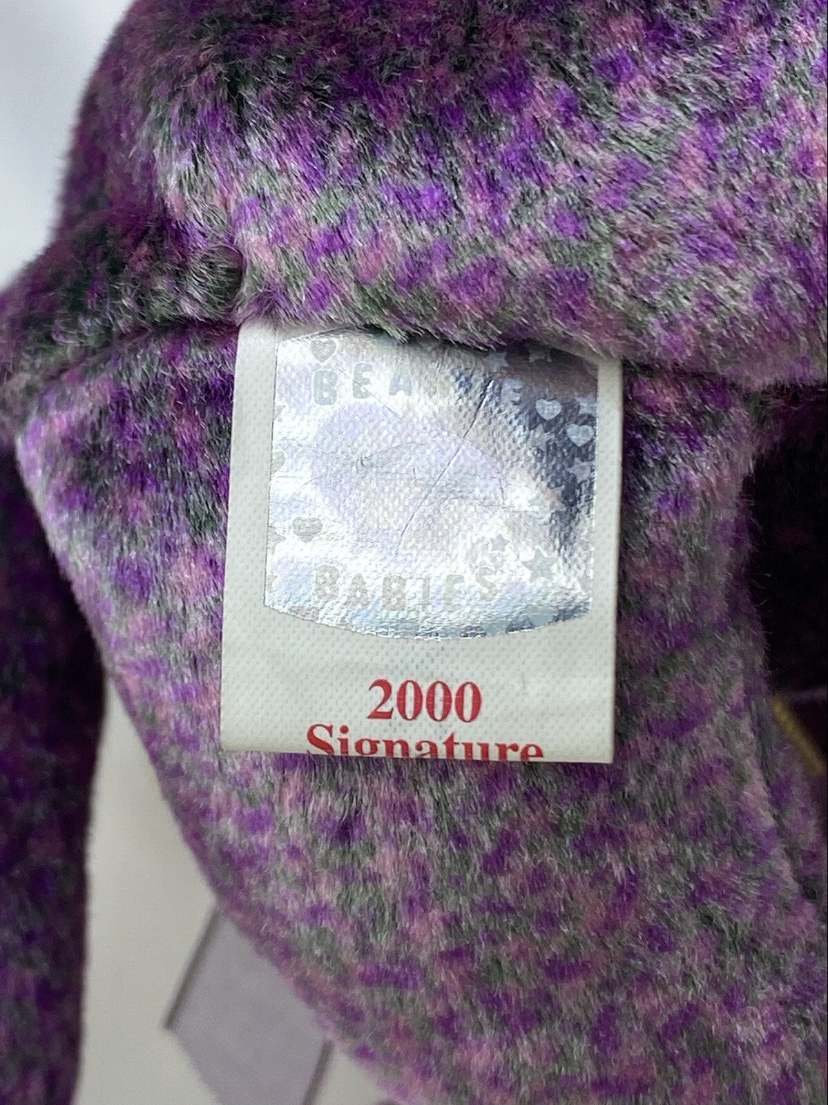 Rare Retired Ty Beanie Baby Signature Bear 2000 Mint P.E. Pellets With Errors