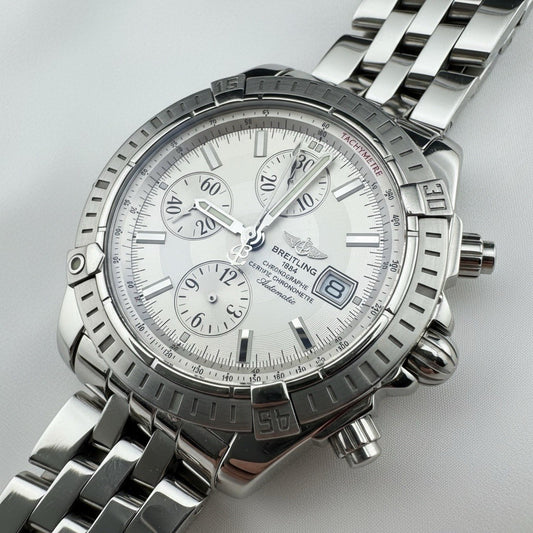 Breitling Chronomat Evolution A13356 44mm Silver Dial Automatic Men's Watch