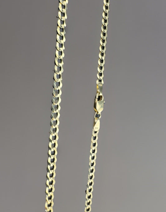 Cadena de oro amarillo de 14 quilates, eslabón cubano, 52.07 cm, 3.04 mm, 6.2 gramos