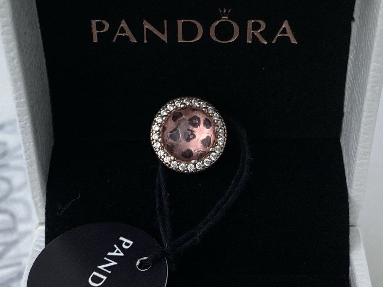 Pandora ALE Rose Gold Radiant Heart Blush Sparkling Crystal CZ Pink Charm