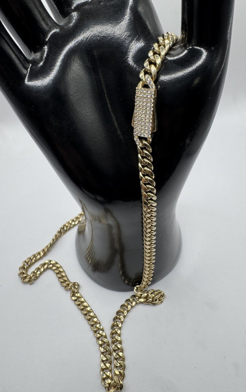14K Yellow Gold 6mm Miami Cuban Link Chain Necklace, 24" Long, 11.9G Semi Hollow