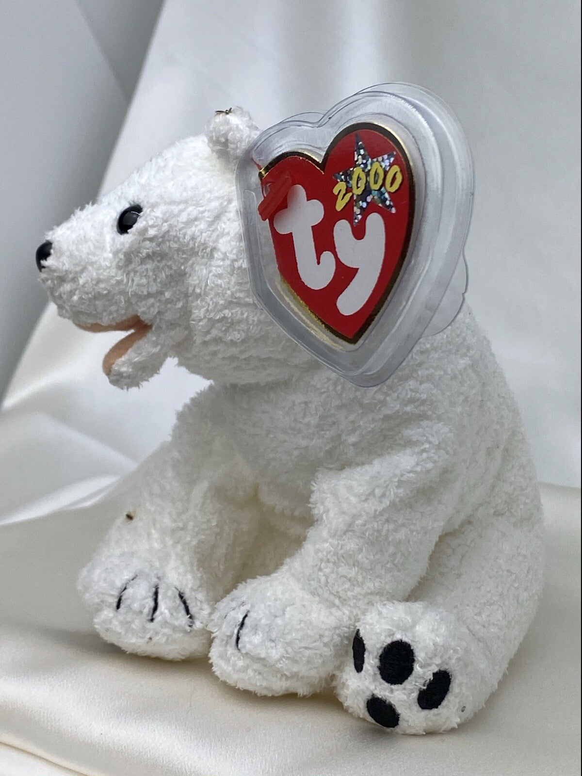 Rare Retired Ty Beanie Baby Aurora The Bear 2000 Mint P.E. Pellets With Errors