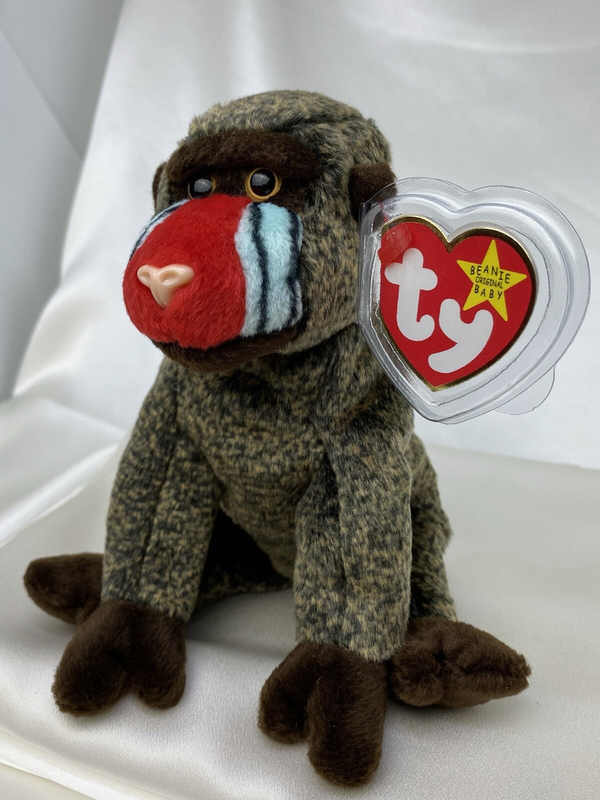Rare Retired Ty Beanie Baby Cheeks The Ape 1999 Mint P.E. Pellets With Errors