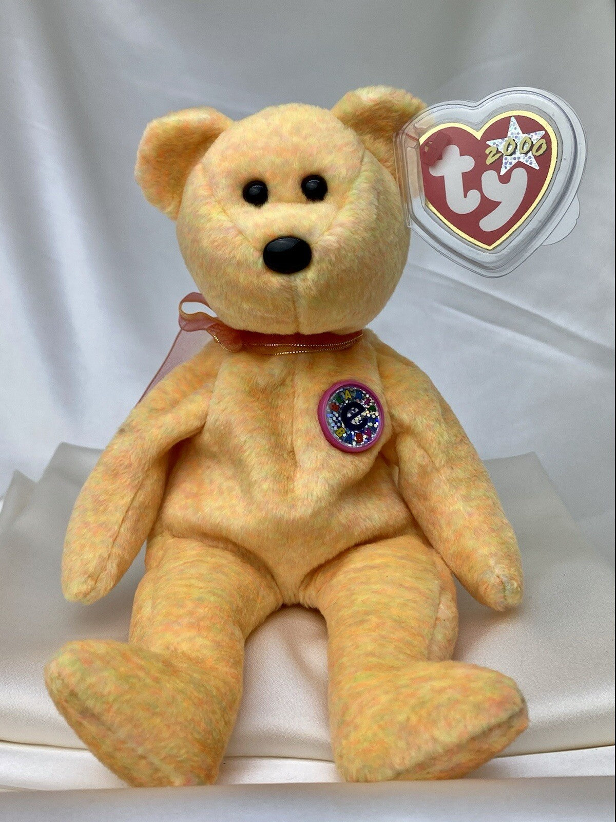 Oso Ty Beanie Baby Sunny Retirado Raro 2000 Menta Gránulos P.E. Con Errores
