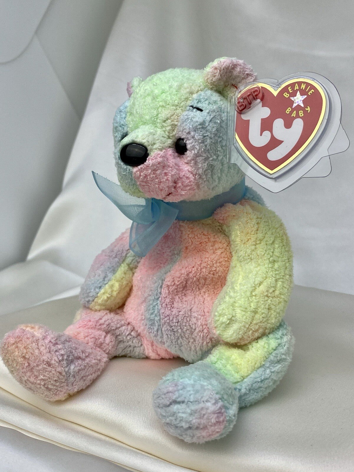 Rare Retired Ty Beanie Baby Mellow The Bear 2000 Mint P.E. Pellets With Errors