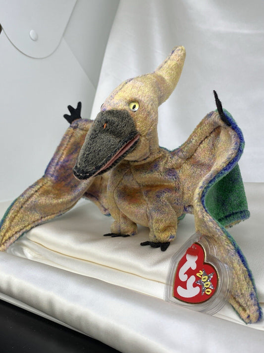 Rare Retired Ty Beanie Baby Swoop The Pterodactyl 2000 Mint Pellets With Errors