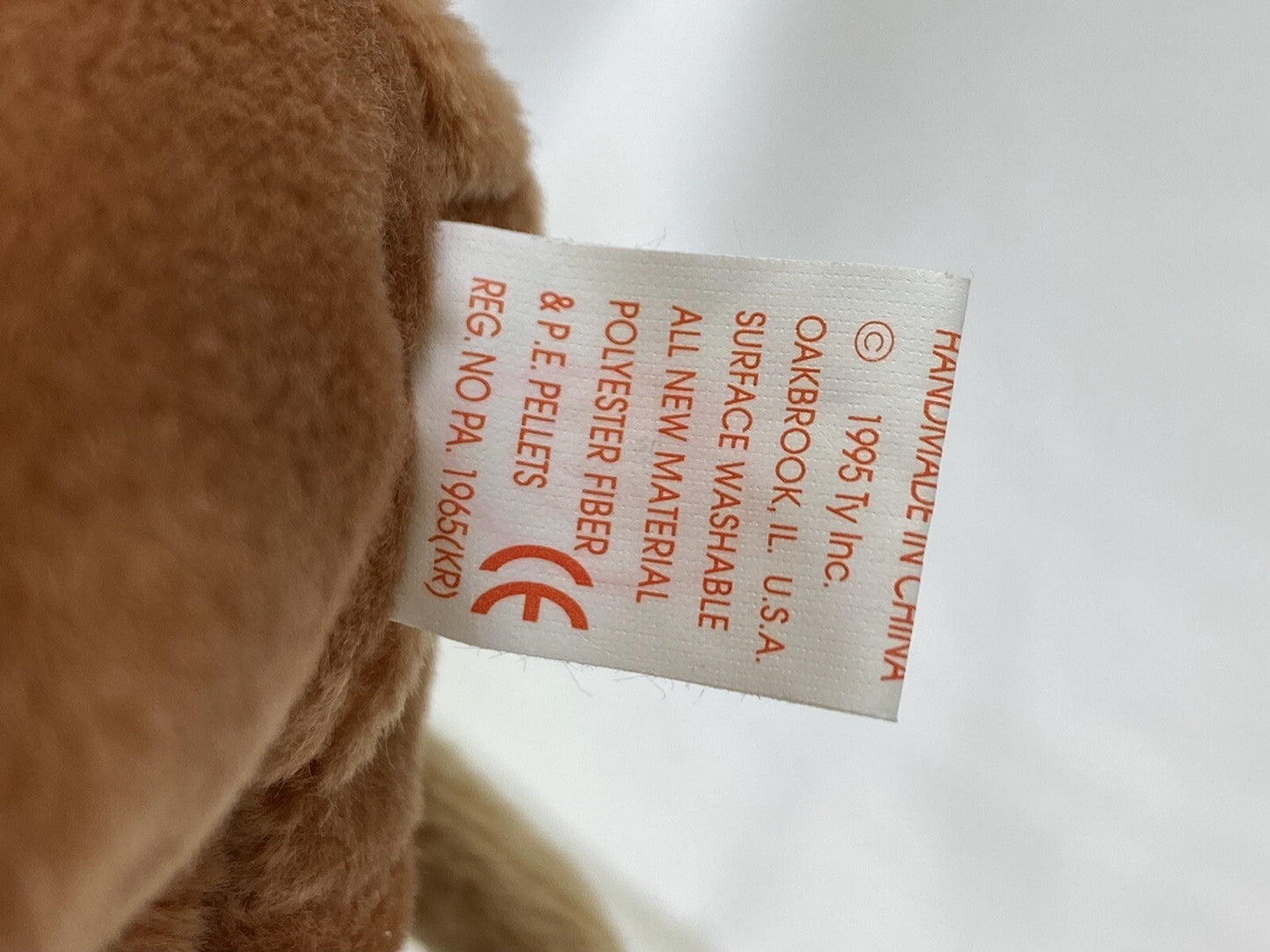 Rare Retired Ty Beanie Baby Bongo The Monkey 1995 Mint P. E Pellets With Errors