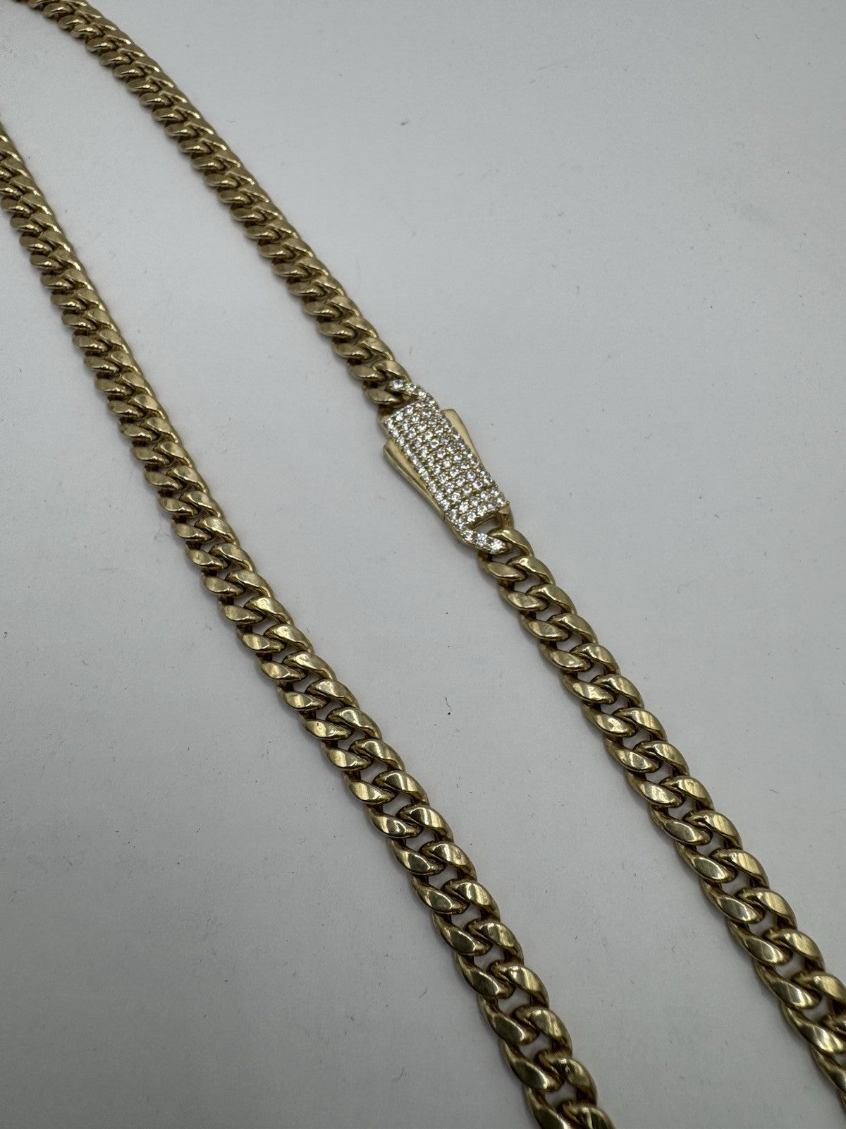 14K Yellow Gold 6mm Miami Cuban Link Chain Necklace, 24" Long, 11.9G Semi Hollow