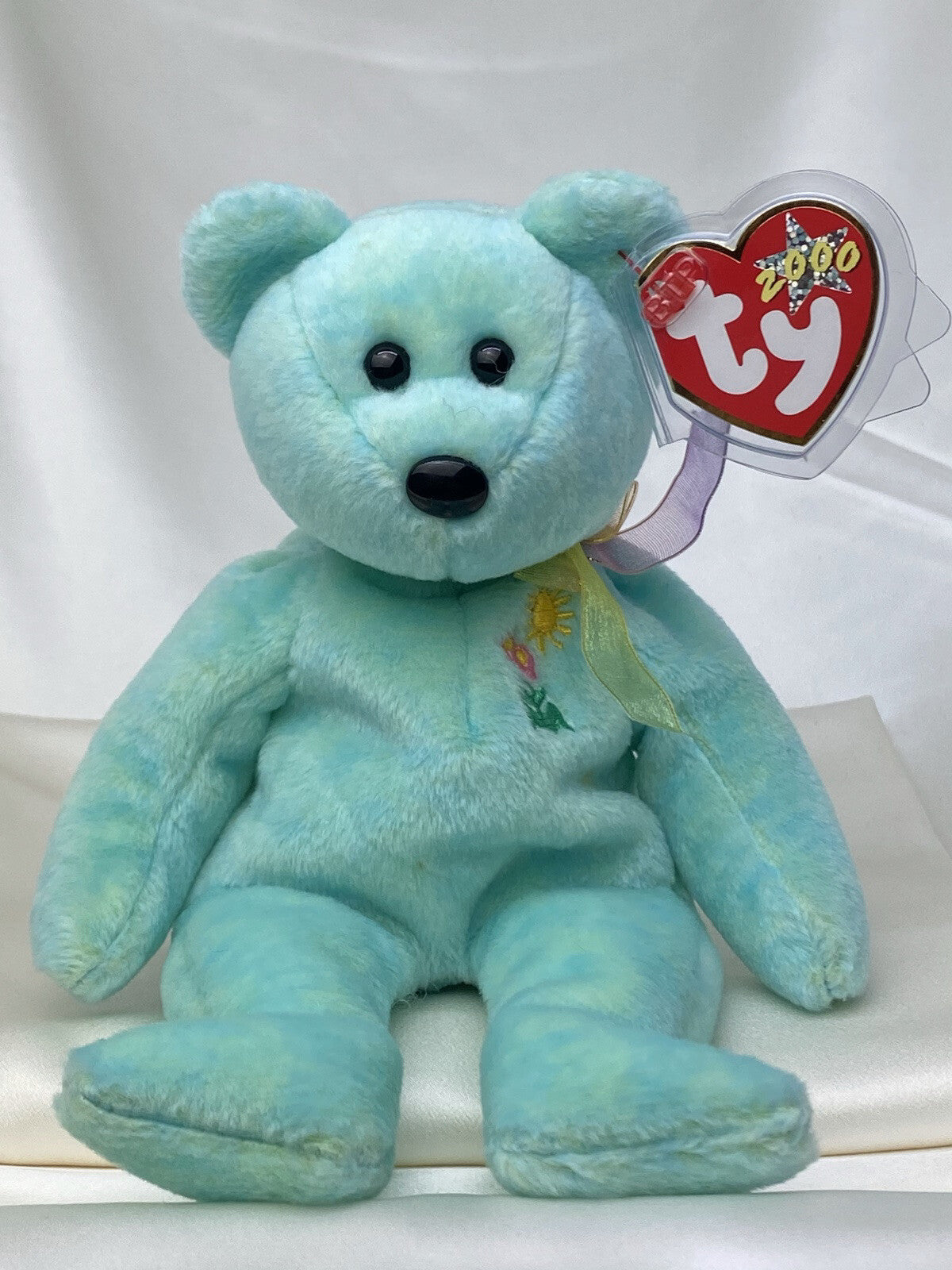 Rare Retired Ty Beanie Baby Ariel The Aids Foundation 2000 Mint P.E. W Errors