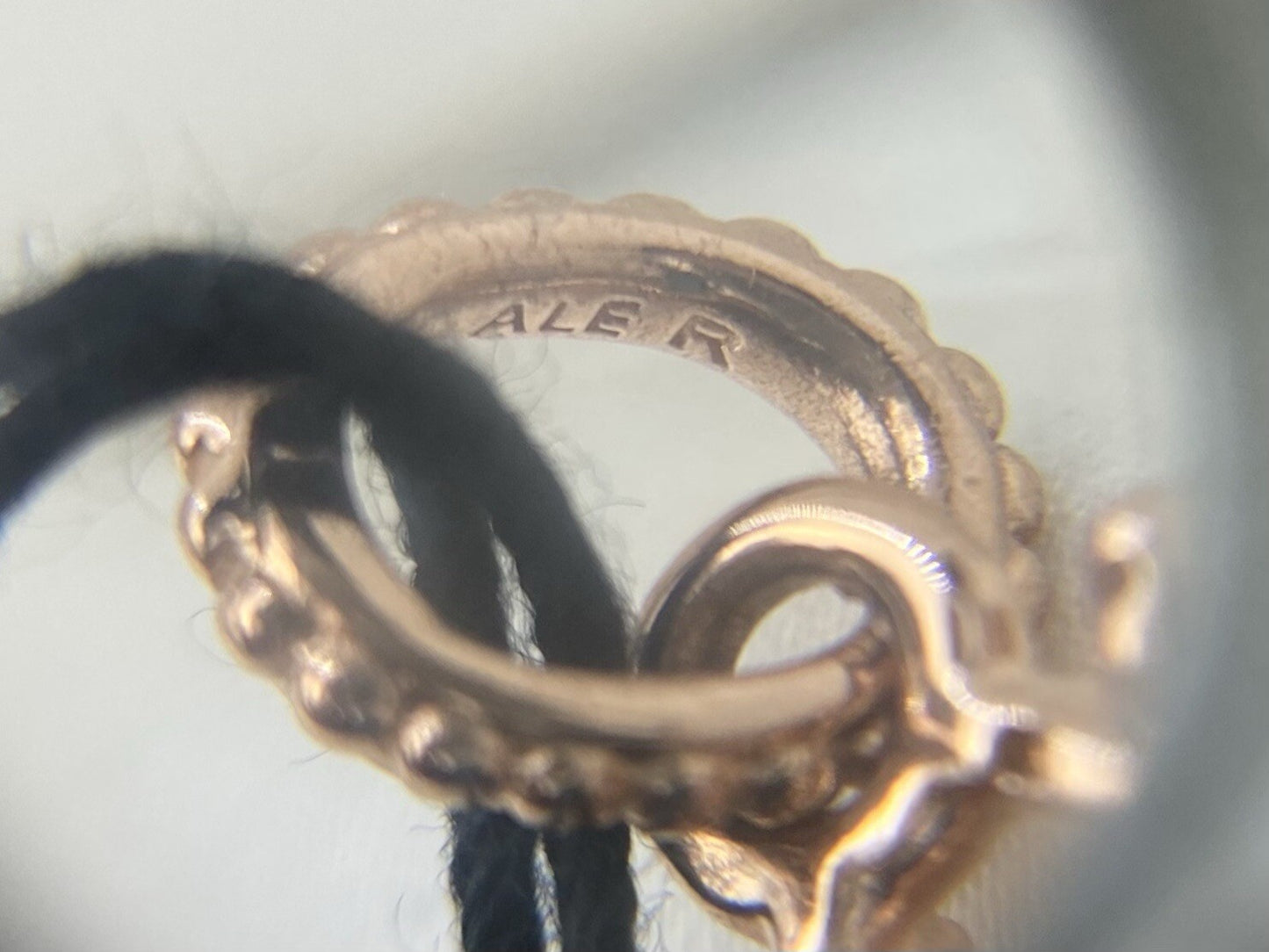 Pandora Rose Gold ALE R Sparkling Snowflake 23mm Dangling Charm Cubic Zirconia