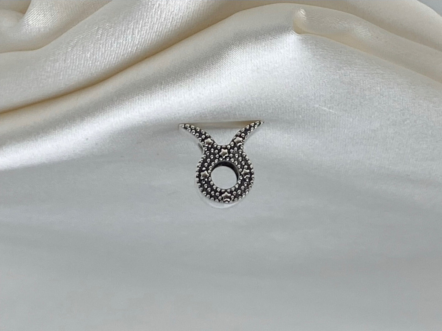 Pandora Sterling Silver 925 Sparkling Cubic Zirconia Taurus Zodiac Charm