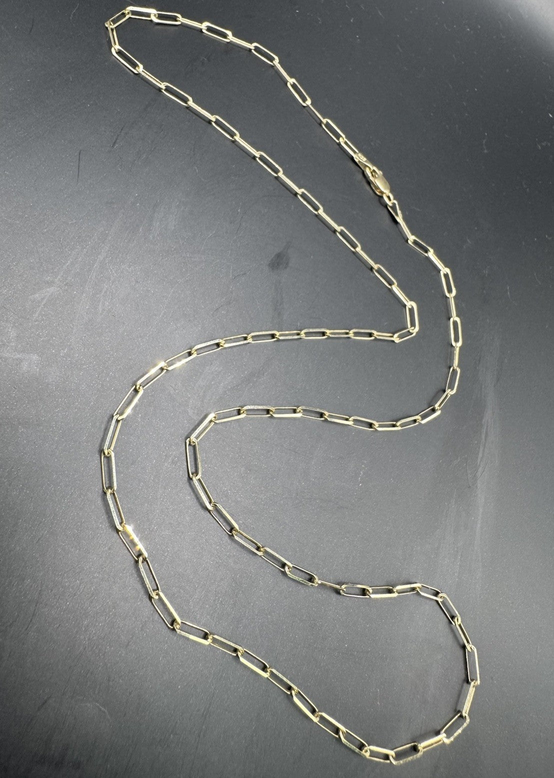 14K Yellow Gold Paperclip Chain Necklace 20in 1.97mm 2.6 Grams