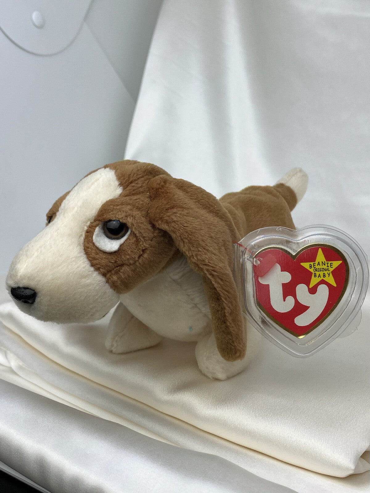 Rare Retired Ty Beanie Baby Tracker The Dog 1997-1998 Mint P.E. Multiple Errors