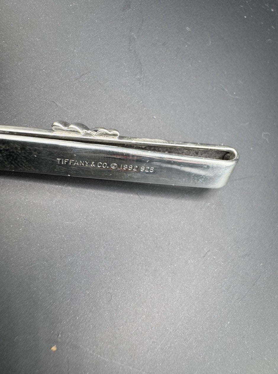 Tiffany & Co. Signature X Tie Bar Money Clip 925 Sterling Silver Vintage 1992
