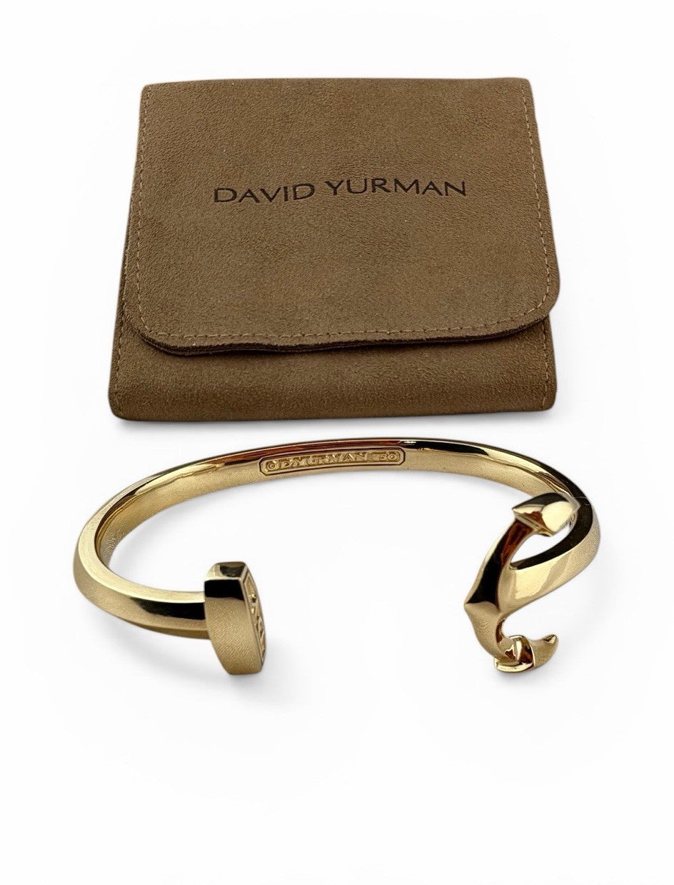 David Yurman 18K Yellow Gold 750 Maritime Anchor Cuff 32.5 Grams Medium