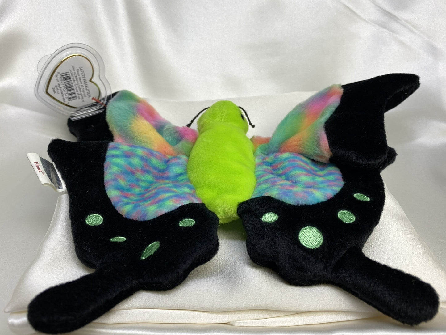 Ty Beanie Baby Float The Butterfly Retired 2000 Plush Toy W Errors Tag Protector
