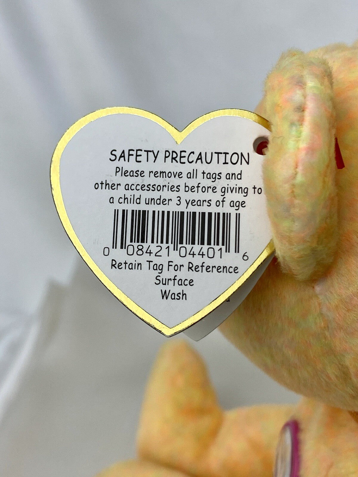 Oso Ty Beanie Baby Sunny Retirado Raro 2000 Menta Gránulos P.E. Con Errores