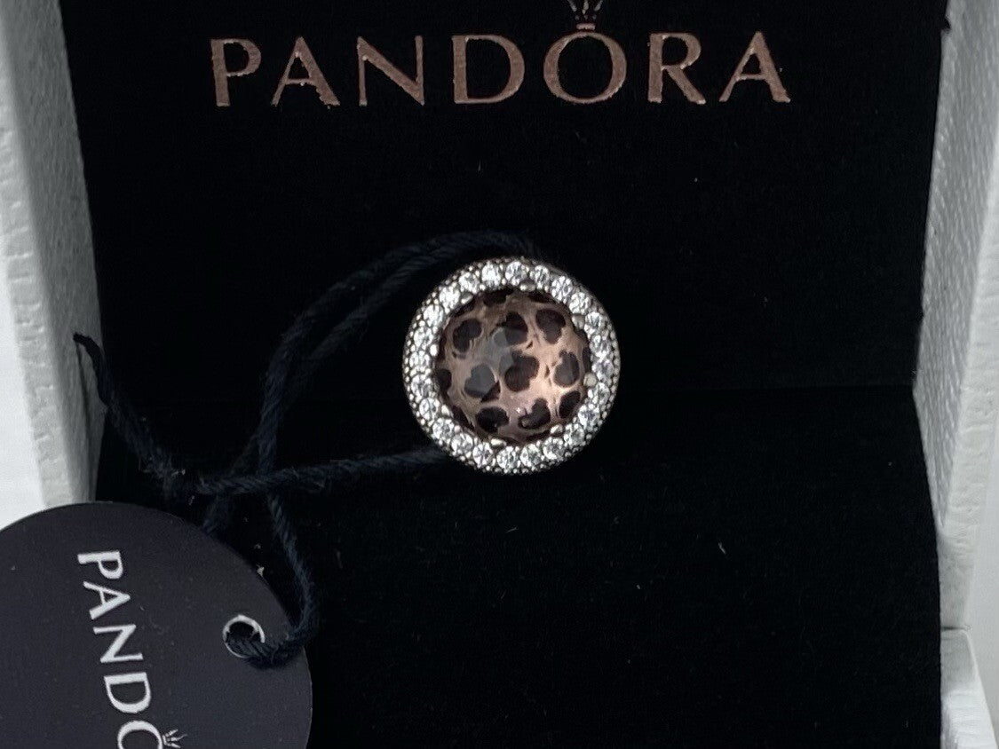 Pandora ALE 925 S. Silver Radiant Heart Blush Sparkling Crystal CZ Pink Charm
