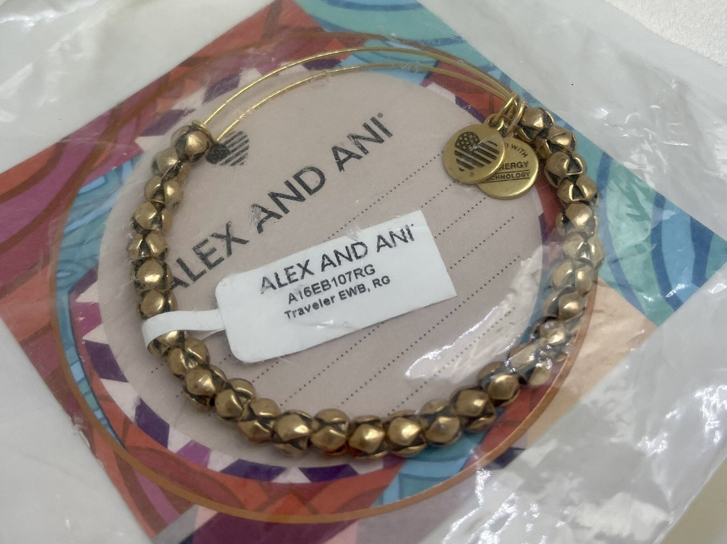 Alex and Ani Traveler Rafaelian Gold Wrap Bangle Bracelet