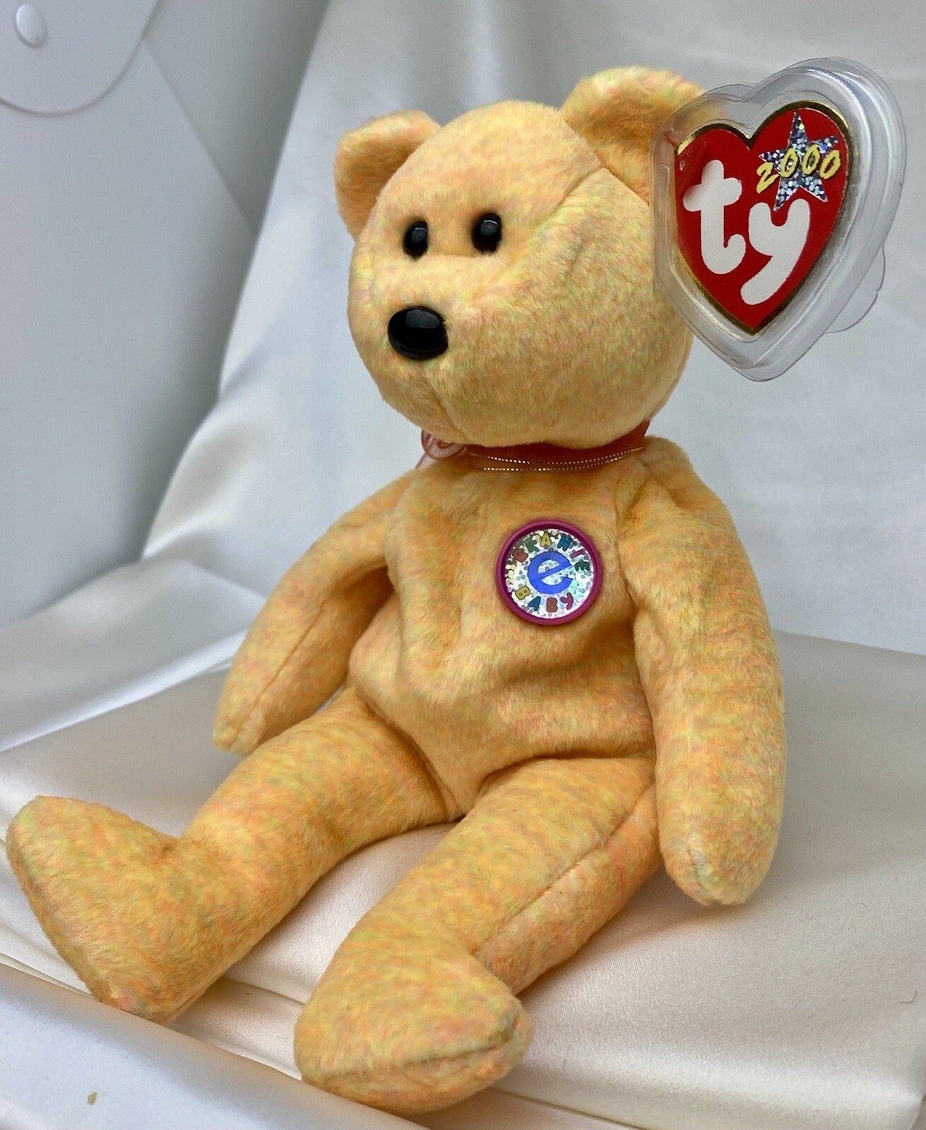 Oso Ty Beanie Baby Sunny Retirado Raro 2000 Menta Gránulos P.E. Con Errores