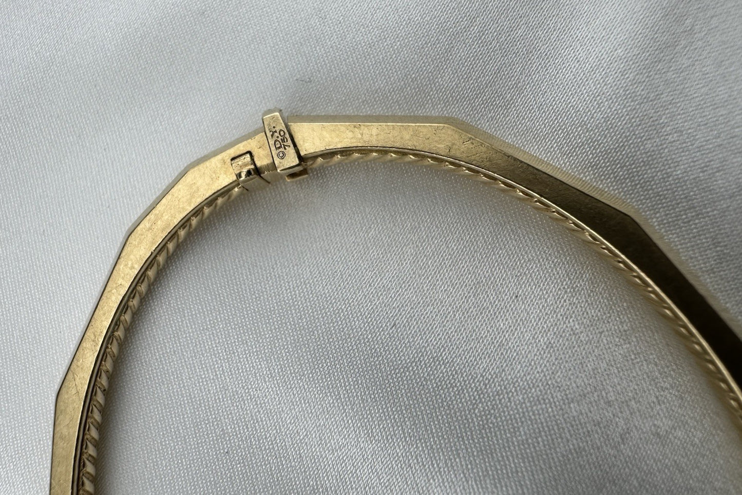 David Yurman Stax Bracelet 18K 750 Gold Size 6.25 17.2 Grams Faceted Geometric