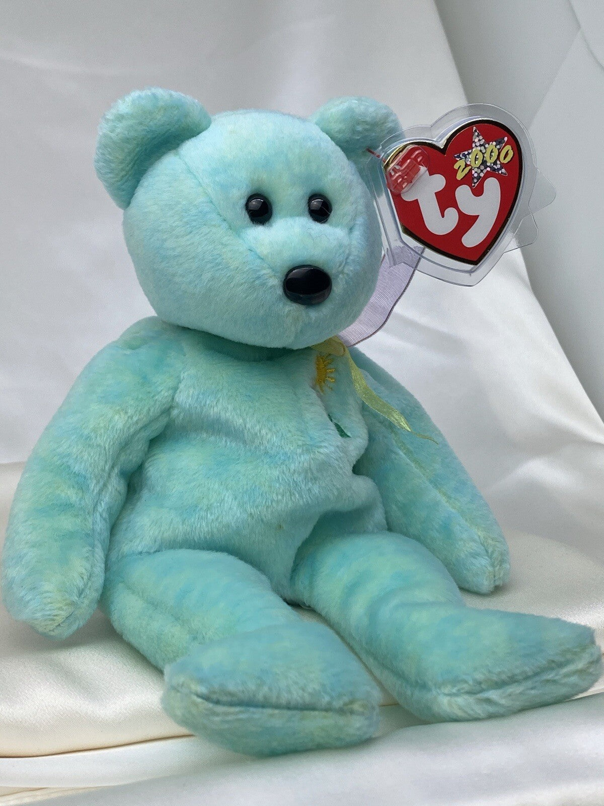 Rare Retired Ty Beanie Baby Ariel The Aids Foundation 2000 Mint P.E. W Errors