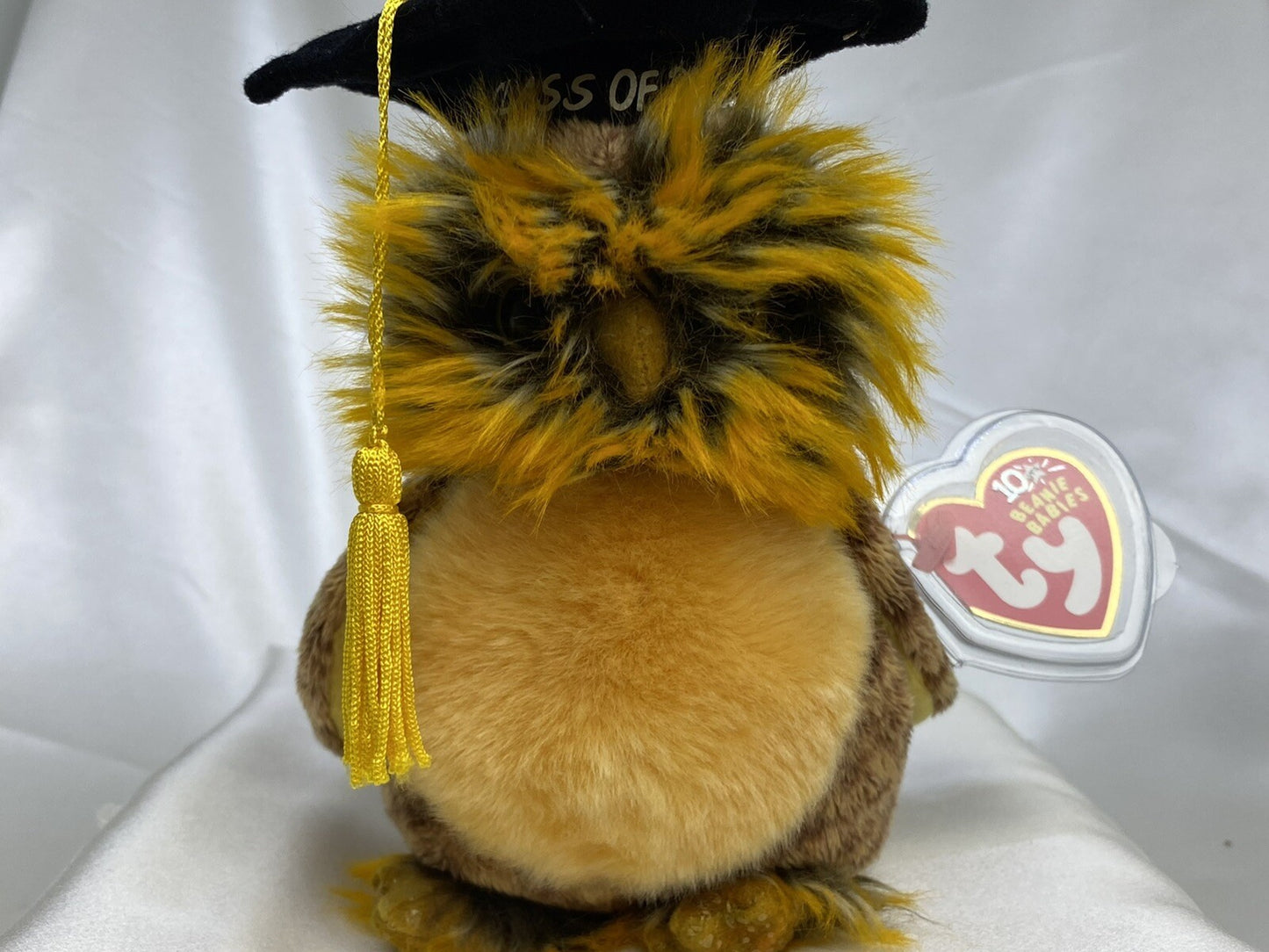 Ty Beanie Baby Smartest The Graduate Owl Plush W Hang Tag Protector 2002