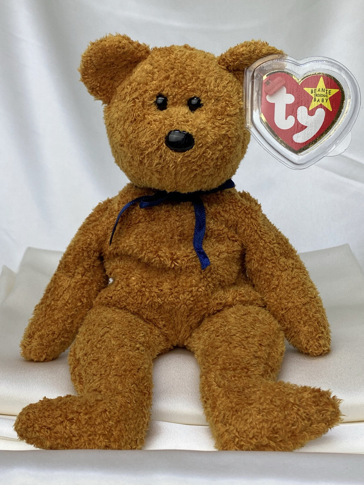 Rare Retired Ty Beanie Baby Fuzz The Bear 1998 -1999 Mint P.E. Pellets W Errors