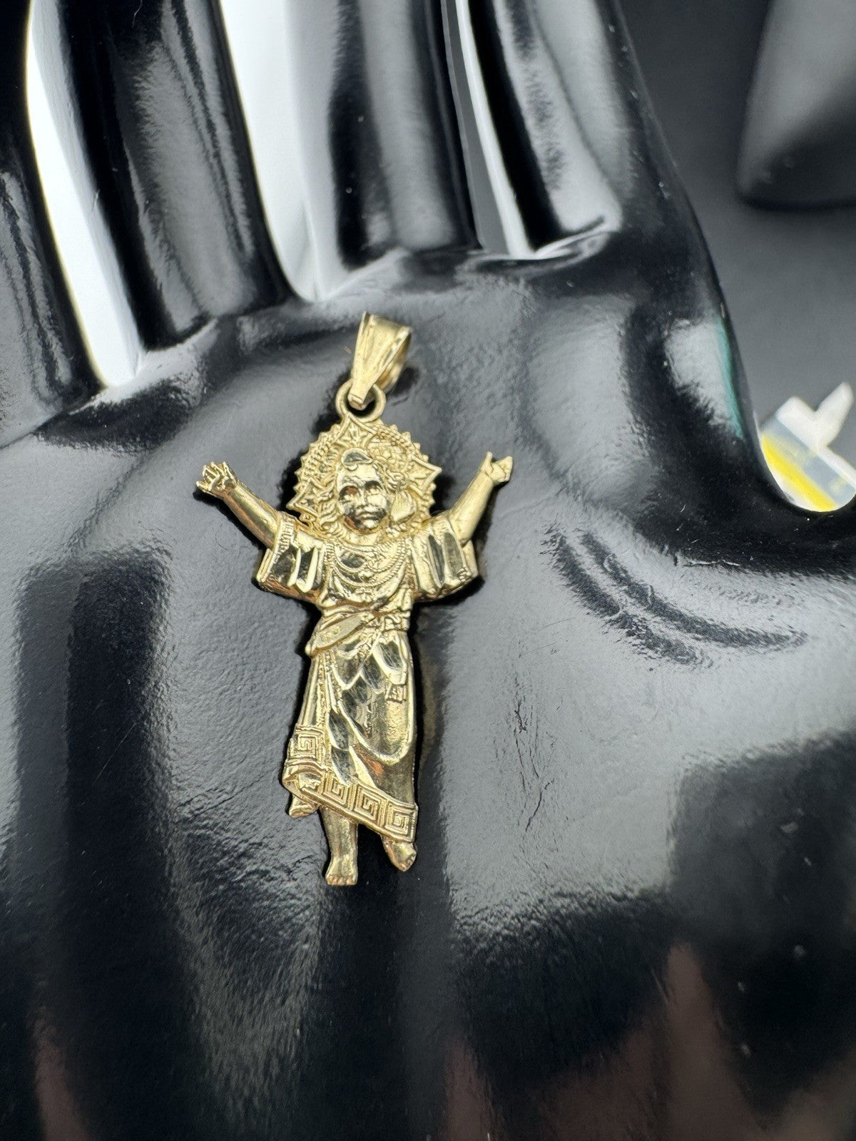 14K Gold Divino Niño Baby Jesus Pendant 20.65x34.30mm Religious