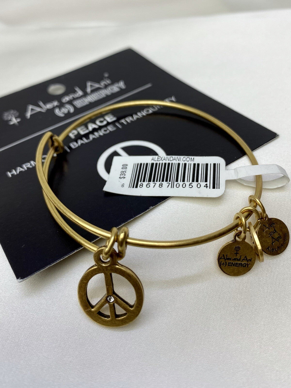 Alex And Ani World Peace Harmony Tranquility Rafaelian Gold Crystal Bracelet