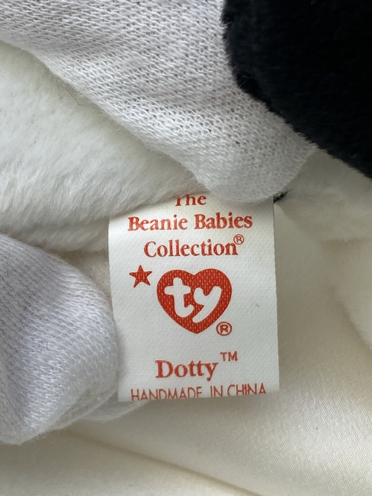 Rare Retired Ty Beanie Baby Dotty The Dalmatian 1996 Mint P.E. Pellets W Errors