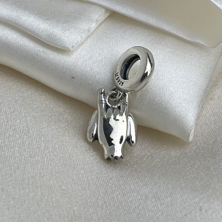 Colgante Charm Columpio Consola Videojuego Esmaltado Plata de Ley 925 Rock and Roll