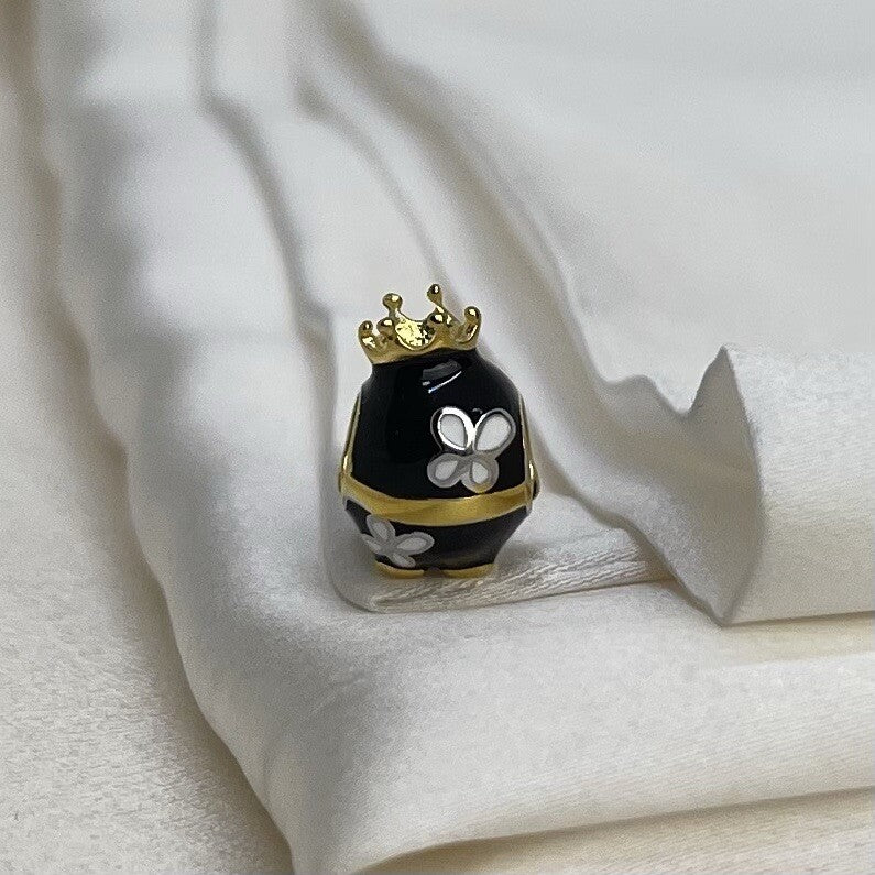 Dije de pingüino emperador de plata de ley 925 con circonitas y esmalte