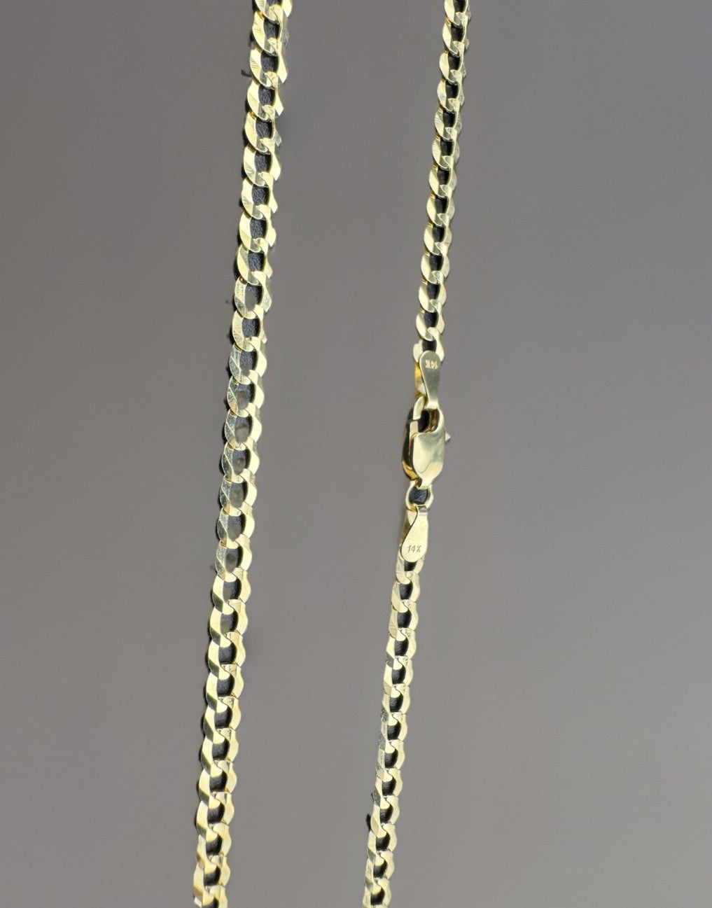 Cadena de eslabones cubanos de oro amarillo de 14 quilates, 60.96 cm, 3.61 mm, 9.3 gramos, clásica, elegante *