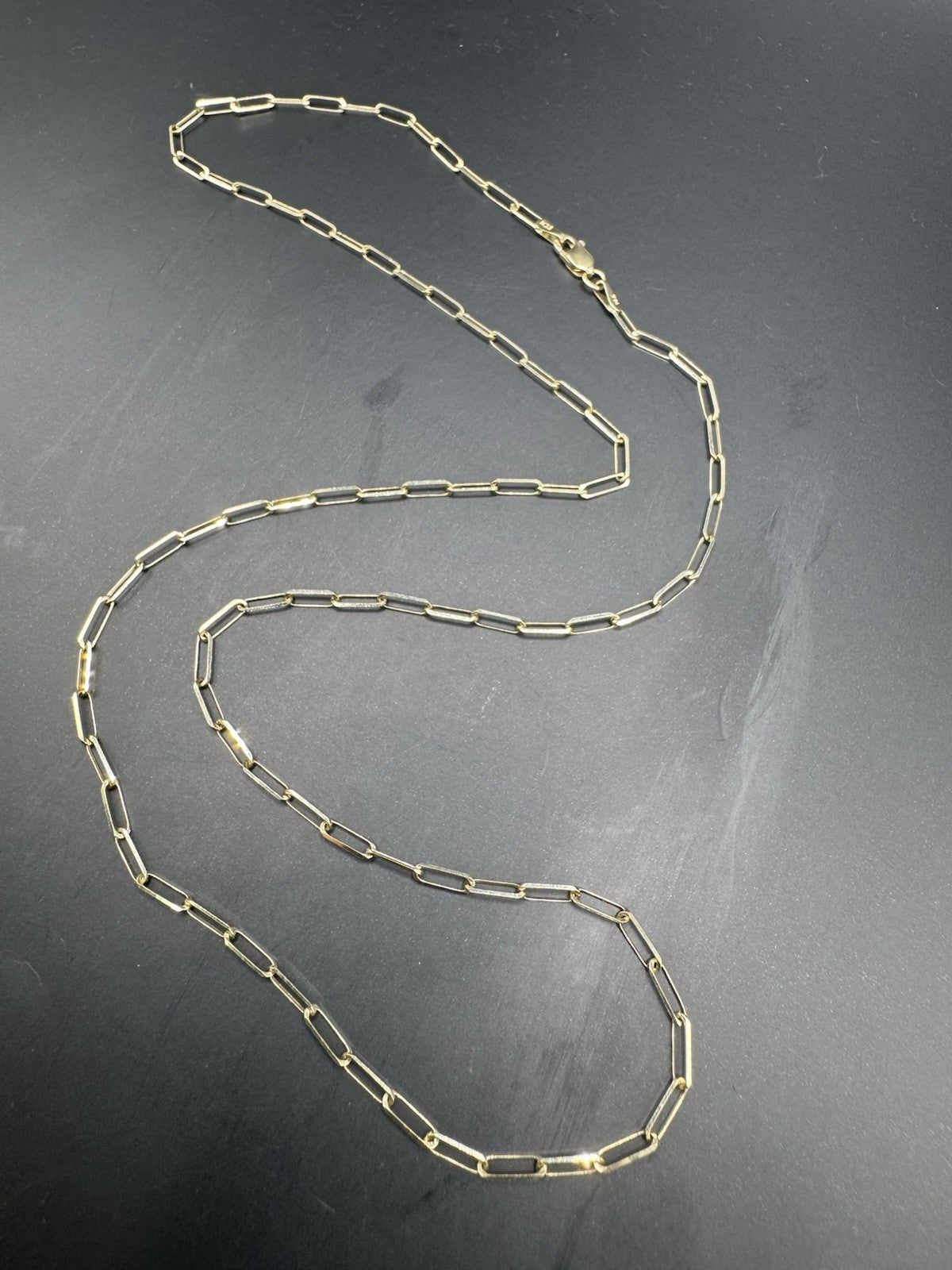 14K Yellow Gold Paperclip Chain Necklace 20in 1.97mm 2.6 Grams