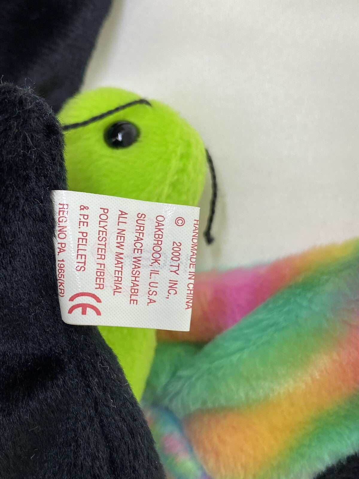 Ty Beanie Baby Float The Butterfly Retired 2000 Plush Toy W Errors Tag Protector